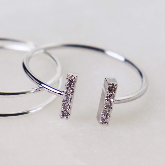 Tai Jewelry Jewelry - Silver Open Cubic Zirconia Ring